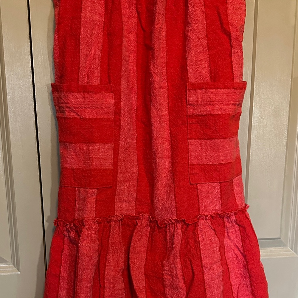 Anthropologie “Tonal Striped” Pink & Red Striped Sleeveless Dress XXS Petite - Picture 4 of 5